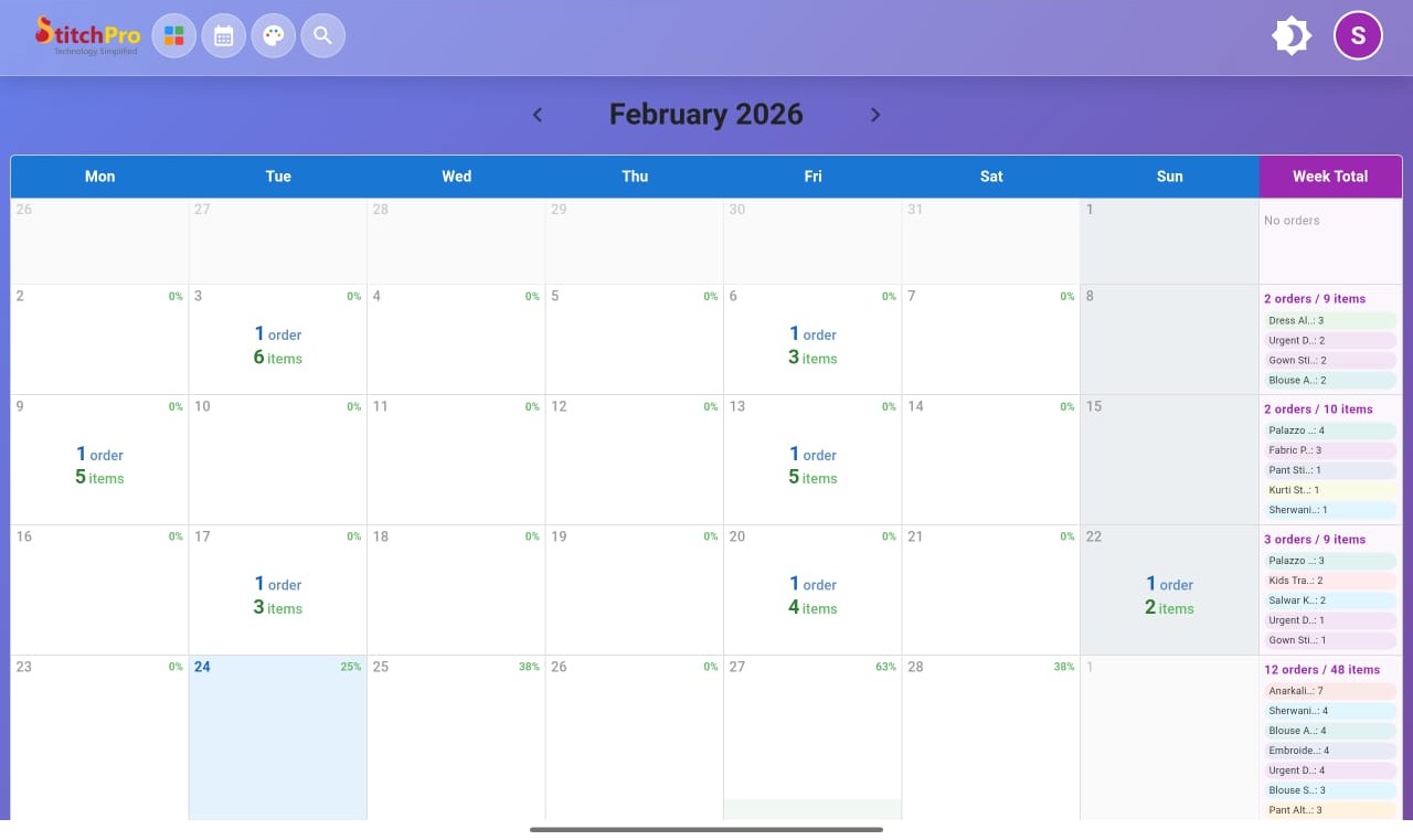 Workload Calendar