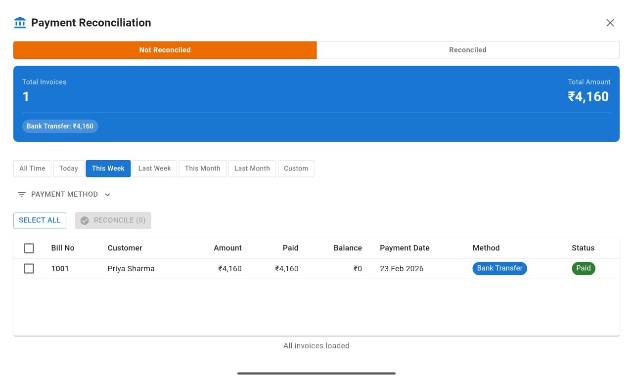 Payment Reconciliation